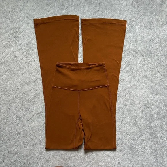 Lululemon Groove Pant Flare Super High-Rise Dark Terracotta Orange Size 0 - Picture 2 of 8